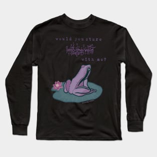 Would you stare into the void with me? Frog (transparent version) Long Sleeve T-Shirt